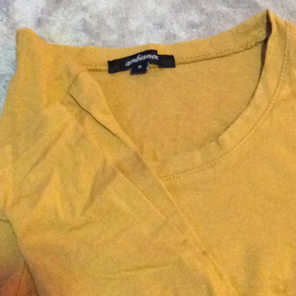 mustard long sleeve shirt